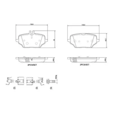 BREMBO fékbetétkészlet, tárcsafék P 50 162 autóalkatrész