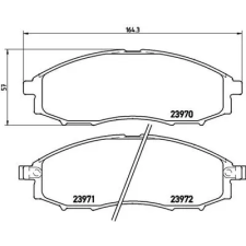 BREMBO fékbetétkészlet, tárcsafék P 56 049 autóalkatrész