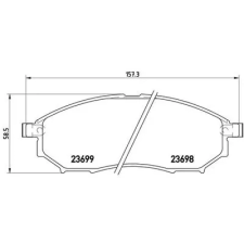 BREMBO fékbetétkészlet, tárcsafék P 56 058 autóalkatrész