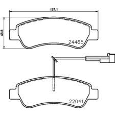 BREMBO fékbetétkészlet, tárcsafék P 61 125 autóalkatrész