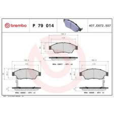 BREMBO fékbetétkészlet, tárcsafék P 79 014 autóalkatrész