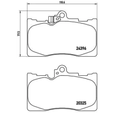 BREMBO fékbetétkészlet, tárcsafék P 83 072 autóalkatrész