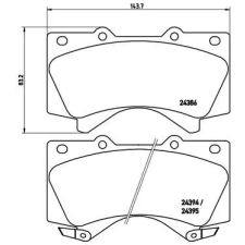 BREMBO fékbetétkészlet, tárcsafék P 83 107 autóalkatrész