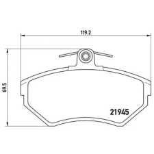 BREMBO fékbetétkészlet, tárcsafék P 85 032 autóalkatrész