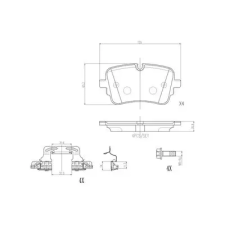 BREMBO fékbetétkészlet, tárcsafék P 85 190 autóalkatrész