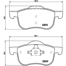 BREMBO fékbetétkészlet, tárcsafék P 86 020 autóalkatrész