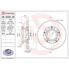 BREMBO féktárcsa 08.E026.20 autóalkatrész