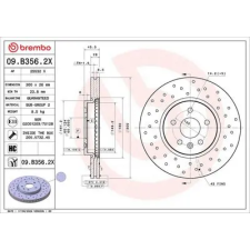 BREMBO féktárcsa 09.B356.2X autóalkatrész