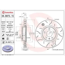 BREMBO féktárcsa 09.B972.1S autóalkatrész