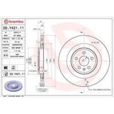 BREMBO féktárcsa 09.Y421.11 autóalkatrész