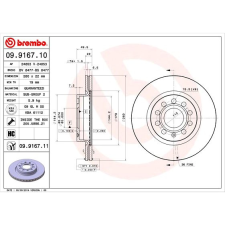 BREMBO - OC2 280 BREMBO 09.9167.11, szett, 2 db autóalkatrész