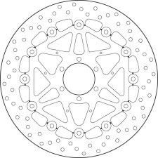 BREMBO Oro félig-lebegő féktárcsa - 78B40888 motorkerékpár féktárcsa