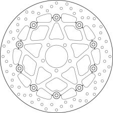 BREMBO Oro félig lebegő féktárcsa - 78B408B1 egyéb motorkerékpár alkatrész