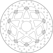 BREMBO Oro félig lebegő féktárcsa - 78B408B1 motorkerékpár féktárcsa