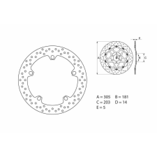 BREMBO Oro Fix első féktárcsa - 68B407D6 egyéb motorkerékpár alkatrész