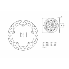 BREMBO Oro Fix Fék Tárcsa - 168B407D6 egyéb motorkerékpár alkatrész