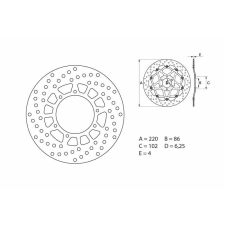 BREMBO Oro Fix féktárcsa - 68B40742 egyéb motorkerékpár alkatrész