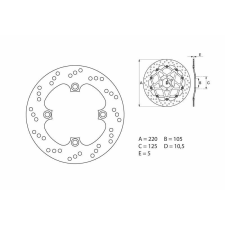 BREMBO Oro Fix féktárcsa - 68B40749 egyéb motorkerékpár alkatrész