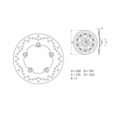 BREMBO Oro Fix féktárcsa - 68B40750 egyéb motorkerékpár alkatrész