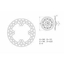 BREMBO Oro Fix féktárcsa - 68B40786 egyéb motorkerékpár alkatrész