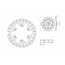 BREMBO Oro Fix féktárcsa - 68B40790 motorkerékpár féktárcsa
