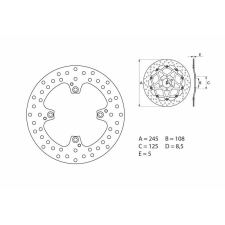BREMBO Oro Fix féktárcsa - 68B40792 egyéb motorkerékpár alkatrész