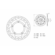 BREMBO Oro Fix féktárcsa - 68B407B4 egyéb motorkerékpár alkatrész
