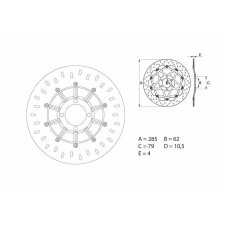 BREMBO Oro Fix féktárcsa - 68B407D2 egyéb motorkerékpár alkatrész