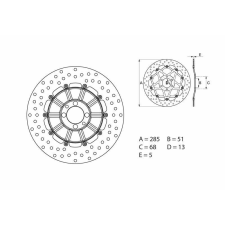 BREMBO Oro Fix féktárcsa - 68B407D3 motorkerékpár féktárcsa