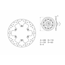 BREMBO Oro Fix féktárcsa - 68B407F0 egyéb motorkerékpár alkatrész