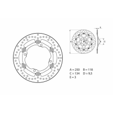 BREMBO Oro Lebegő Féktárcsa - 78B40812 egyéb motorkerékpár alkatrész