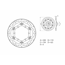 BREMBO Oro lebegő féktárcsa - 78B40813 motorkerékpár féktárcsa