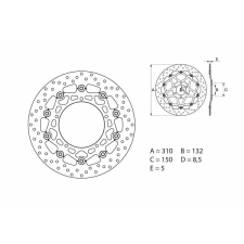 BREMBO Oro lebegő féktárcsa - 78B40860 egyéb motorkerékpár alkatrész