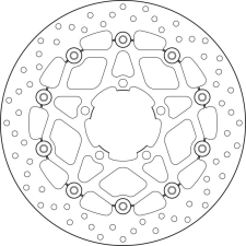 BREMBO Oro Lebegő Féktárcsa - 78B40869 motorkerékpár féktárcsa