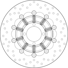 BREMBO Oro lebegő féktárcsa - 78B40892 motorkerékpár féktárcsa
