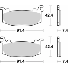 BREMBO Street szinterezett fém fékbetét – 07BB44RC BREMBO Futómű és fék alkatrészek Fékbetétek (tárcsafék) egyéb motorkerékpár alkatrész