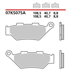 BREMBO szinterezett fékbetétek - 07KS07SA BREMBO Futómű és fék alkatrész Fékbetét (tárcsafék) egyéb motorkerékpár alkatrész