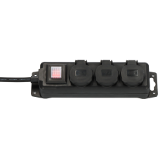 Brennenstuhl 1159950013 250V Kültéri elosztó 3 aljzatos 2m - Fekete hosszabbító, elosztó