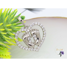  Briana antiallergén medál baba talpacskák-rodium medál