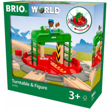 BRIO Vonat forgópálya figurával autópálya és játékautó