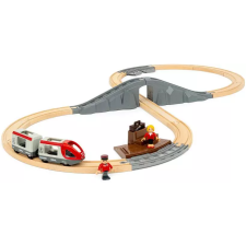 BRIO World 22 részes Kezdő vonatszett (63607900) autópálya és játékautó
