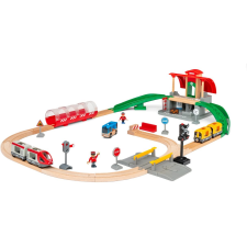 BRIO World 33989 Vasútállomás készlet (7312350339895) autópálya és játékautó