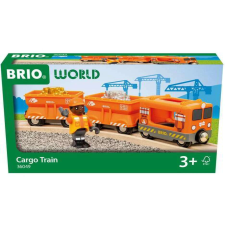 BRIO World 3 szerelvényes Tehervonat 6 darabos készlet - Narancs kisvasút