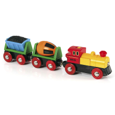 BRIO World Elemes vonat vagonokkal kisvasút