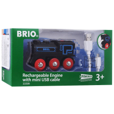 BRIO World Újratölthető gőzmozdony - Fekete (59900) autópálya és játékautó