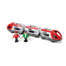 BRIO World Utasszállító vonat - Piros autópálya és játékautó