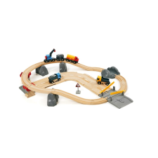 BRIO World Vasúti és közlúti szett (33210) autópálya és játékautó