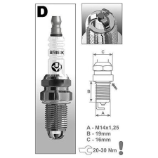 BRISK zapalovací svíčka DR14TC řada Extra autóalkatrész