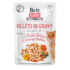 Brit Brit Care Cat Fillets in Gravy - Turkey & Salmon 85 g macskaeledel