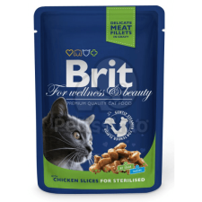 Brit Brit Premium Cat Chicken Slices for Sterilised alutasakos 24 x 100 g macskaeledel